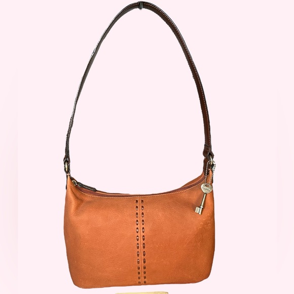 EUC Fossil Brown Leather Hobo Bag Shoulder Bag - Picture 8 of 11